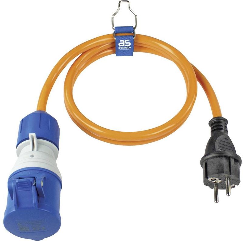 AS Schwabe - CEE-adapterkabel - Oranje - 1,5 m - 16 A - 3-polig