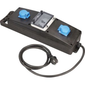 AS - Stekkerdoos - 2 Inbouwstopcontacten - Robuust - IP44 - Made in Germany