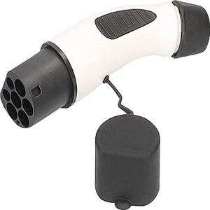 as – Schwabe reserve stekker voor elektrische voertuigkabel type 2 - laadstation kant - 3,6 kW / 16 A / 230 V / 1-fase - modus 3 - E-auto EV/PHEV reservestekker - IP44 - zwart/wit, 65140