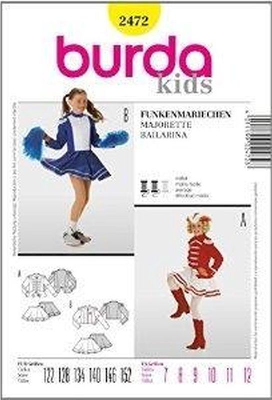 Burda Naaipatroon 2472 - Dansmarieke en Majorette