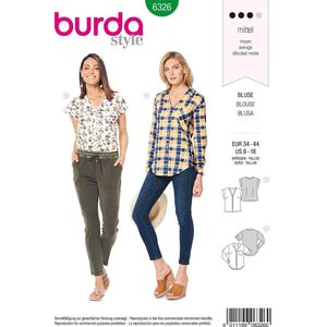 Burda Naaipatroon 6326 - Blouse in variaties