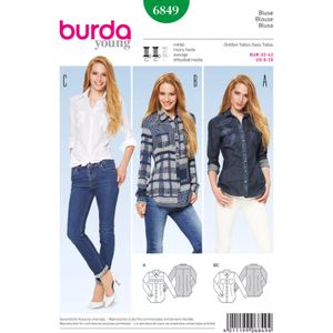 Burda Naaipatroon 6849 - Blouse in variaties