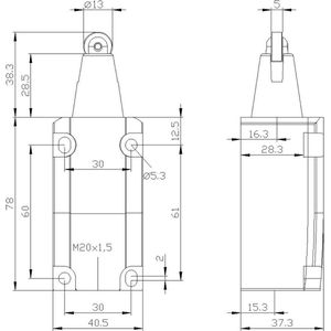 Siemens 3SE51120CD02 3SE5112-0CD02 Positieschakelaar 6 A RVS spoel, Rolplunjer IP66, IP67 1 stuk(s)