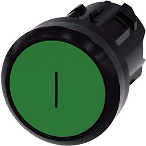 Siemens SIRIUS ATC - Unipolaire knop rond groen opschrift knop gegalvaniseerd momentaneo