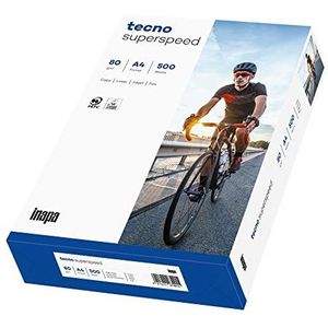 inapa Print- / kopieerpapier Tecno Superspeed: 80 g/m², A4, hoogwit, 500 vellen - snel en zonder problemen printen