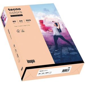 Multifunktionspapier tecno colors Pastell A4 80g qm VE=500 Blatt lachs