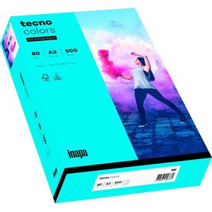 Multifunktionspapier tecno colors A3 80 g qm VE=500 Blatt blau