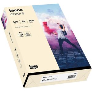 Kleurenpapier - Tecno Colors - Licht Geel - A4-formaat - 120 g/m² - Pak van 250 Vellen