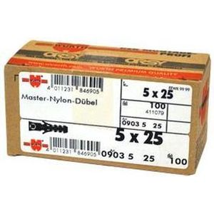 Muurpluggen 5 x 25 - 100 st.