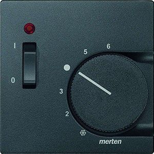 Merten - Centrale Plaat - Schakelaar - Antraciet - Systeem M