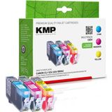 KMP - C83V - Inktcartridges - Cyaan - Magenta - Geel - Multi-verpakking - 3 Stuks