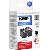 KMP - Inktcartridge Vervangt Canon PG-540 CL-541 - Compatibel Combipack - Zwart Cyaan Magenta Geel