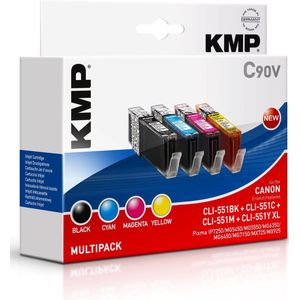 KMP C90V - Inktcartridge / Cyaan / Zwart / Geel / Magenta