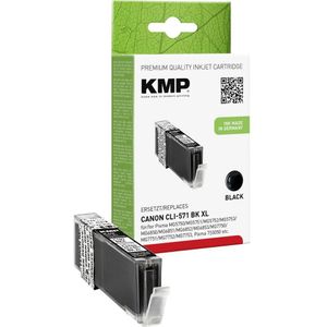 KMP C107BKX - Hohe Ergiebigkeit - Schwarz - Tintenpatrone (Alternative zu: Canon CLI-571BKXL, Canon 0331C001)