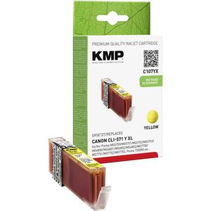 KMP Inktcartridge vervangt Canon CLI-571Y XL Compatibel Geel C107YX 1569,0009