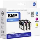 KMP - E130V - Inktcartridge - Geel, Cyaan, Magenta - Compatibel - 3 Stuks