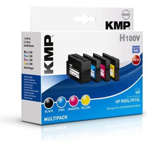 KMP - MULTIPACK H100V - Inktcartridges - Zwart, Geel, Cyaan, Magenta - Compatibel