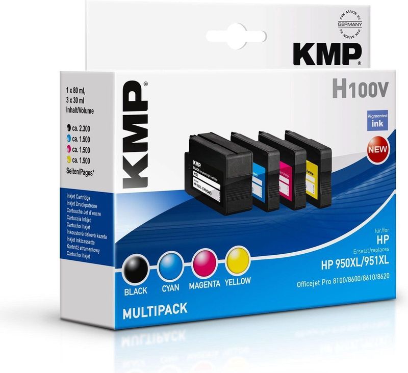 KMP - MULTIPACK H100V - Inktcartridges - Zwart, Geel, Cyaan, Magenta - Compatibel