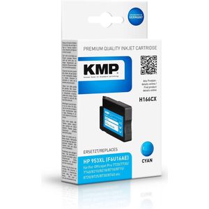 KMP - H166CX - Inktcartridge - Cyaan - Compatibel met HP F6U16AE - 30 ml