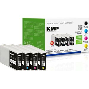 KMP - E220VXX - Inktcartridges - Zwart, Cyaan, Magenta, Geel - 80 ml, 42 ml