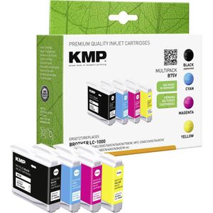 KMP Inktcartridge vervangt Brother LC-1000BK, LC-1000C, LC-1000M, LC-1000Y Compatibel Combipack Zwart, cyaan, magenta, geel B75V 1035,4005