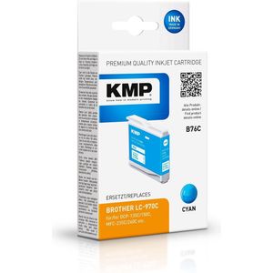 KMP, Inkt, Cartridge Brother LC-970C 300 p. cyaan gerecycled (C)