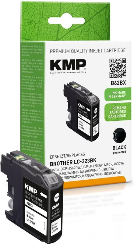 KMP Tintenpatrone ersetzt Brother LC-223BK schwarz