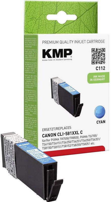 KMP - 1578,0203 - Inktcartridge - Cyaan - Extra Hoog Rendement, 11,7 ml, 820 Pagina's