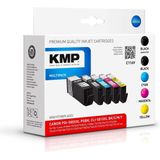 KMP Inktcartridge vervangt Canon PGI-580PGBK XXL, CLI-581BK XXL, CLI-581C XXL, CLI-581M XXL, CLI-581Y XXL Compatibel Combipack Zwart, Foto zwart, Cyaan,