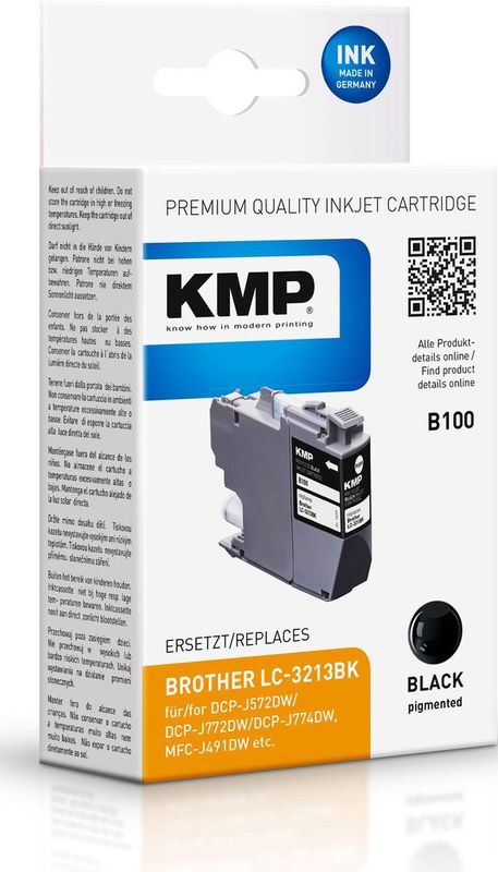 KMP - LC-3213BK - Inktcartridge - Zwart - Inktvolume 9,1 ml, Aantal pagina's 400
