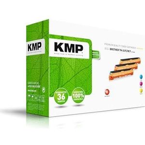 KMP Toner multipack vervangt Brother TN-247C, TN-247M, TN-247Y, TN247C, TN247M, TN247Y Compatibel Cyaan, Magenta, Geel 2300 bladzijden B-T125X