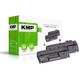 KMP Toner vervangt HP HP 05A (CE505A) Compatibel 2-pack Zwart 2300 bladzijden H-T235D 1217,8021