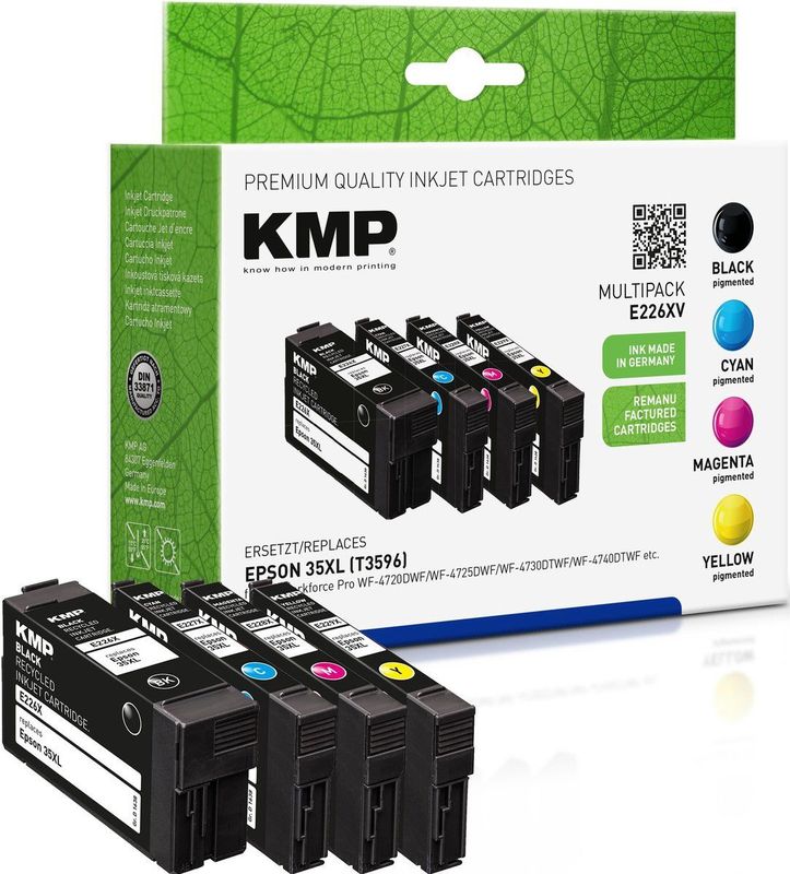 KMP - MULTIPACK E226XV - Tonercartridge - Zwart, Cyaan, Magenta, Geel - 4 stuk(s)