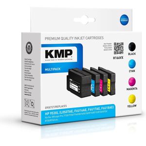 KMP Inktcartridge vervangt HP 953XL Compatibel Combipack Zwart, Cyaan, Magenta, Geel H166VX 1747,4005