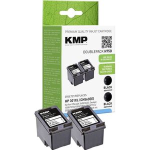 KMP Tintenpatronen Doppelpack H75D ersetzt HP 301XL