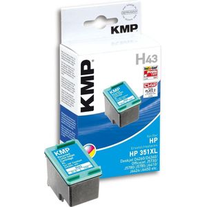 KMP - H43 - Inktcartridge - Cyaan, Magenta, Geel - Inkt op pigmentbasis, 1 stuk(s)