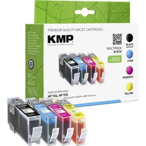 KMP Inktcartridge vervangt HP 934, 935, 6ZC72AE, C2P19AE, C2P20AE, C2P21AE, C2P22AE Compatibel Combipack Zwart, Cyaan, Magenta, Geel H151V 1743,8050