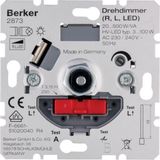 Berker 2873 Dimmer draai-/drukknop 20-500W LED, 20 W, 230 V, (alleen geïnstalleerd door getrainde elektriciens)