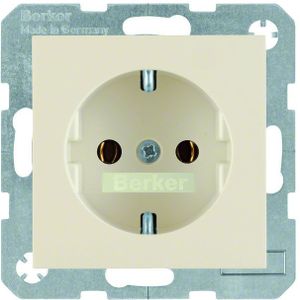 Berker - Schuko Wandcontactdoos - Wit - Kunststof