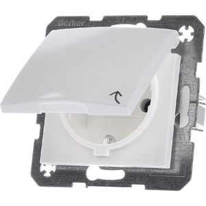 Berker Schuko pws/gl 47518989 stopcontact met klapdeksel B.1, B.3, B.7, S.1 4011334280774