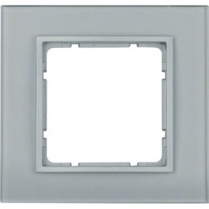 Berker 10116414 Glasrahmen 1fach, B.7, Glas alu