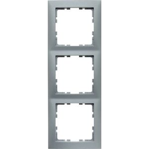 Berker rand potrójna vierkant aluminium mat (5310138994)