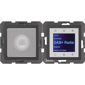 Berker BERK Radio Aanraking (DAB+, FM), Radio, Grijs