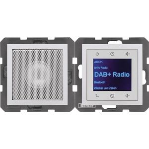 Berker BERK Radio Aanraking (DAB+, KW, Bluetooth), Radio, Zilver