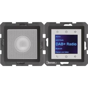 Berker BERK Radio Aanraking (DAB+, FM, Bluetooth), Radio, Grijs