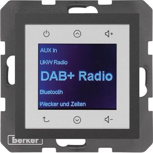 Berker BERK Radio Aanraking (DAB+, FM, Bluetooth), Radio, Grijs