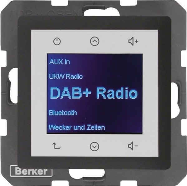 Berker - Radio Aanraking - Wekkerradio - Grijs - DAB+, FM, Bluetooth