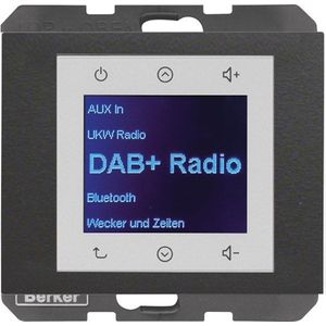 Berker BERK Radio Aanraking (DAB+, KW, Bluetooth), Radio, Grijs