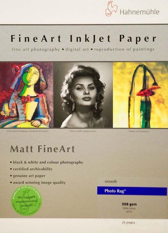 Hahnemuhle - Photo Rag 308g - A3 - 25 Vel - 100% Katoen