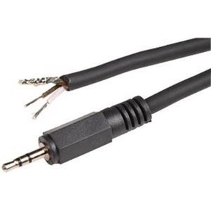 2,5mm Jack (m) stereo audio kabel met open eind / zwart - 1,8 meter